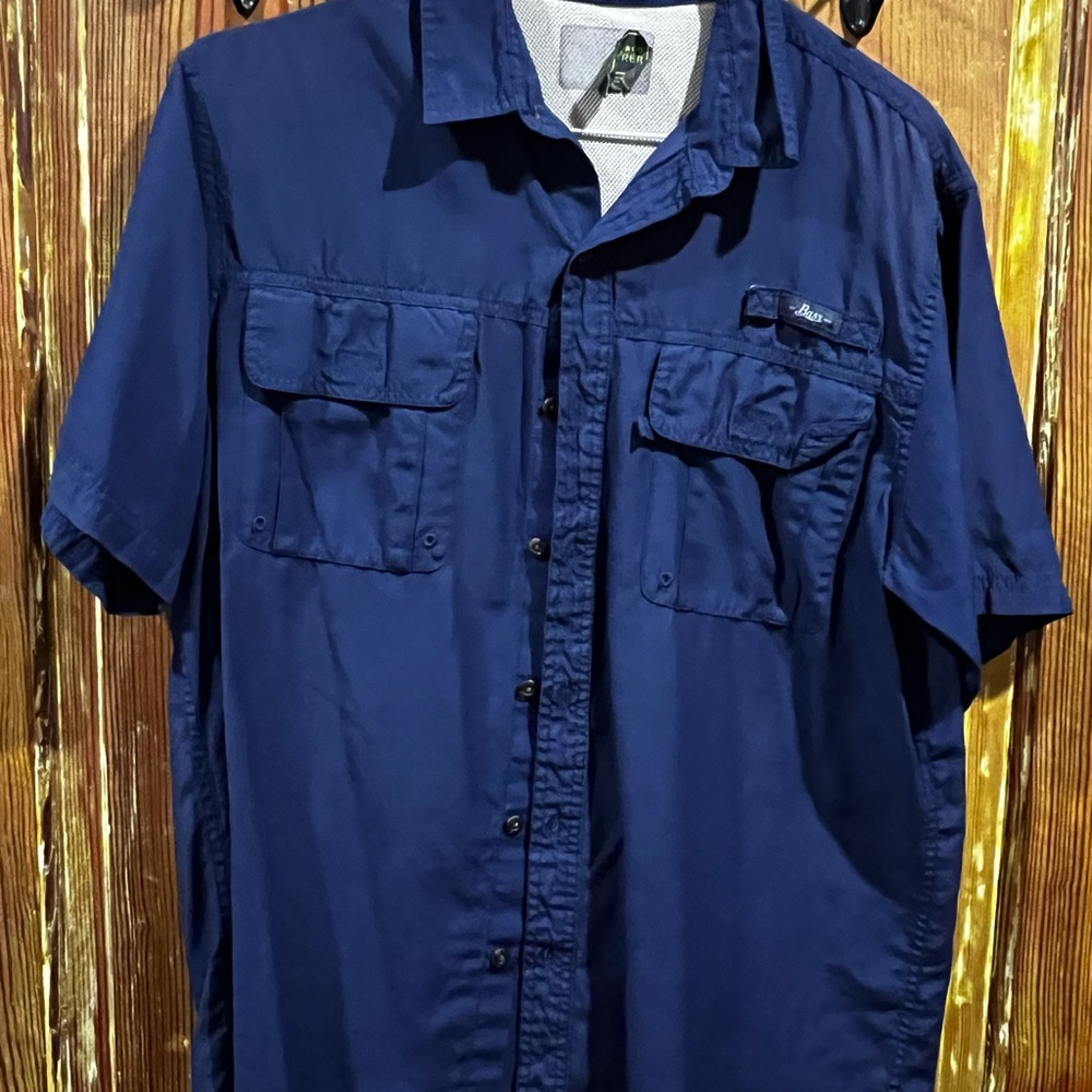 PFG Short Sleeve Fishing Shirt - Navy Blue